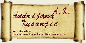 Andrijana Kusonjić vizit kartica